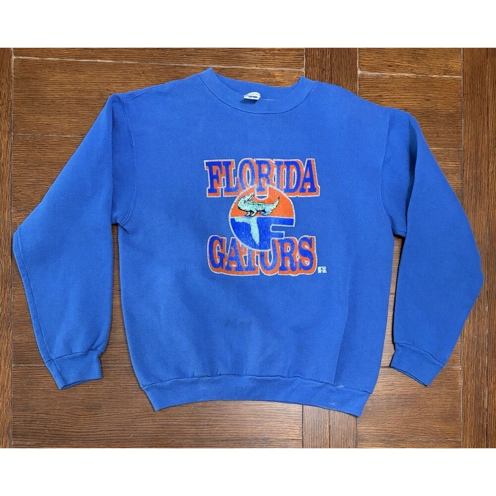 Men’s Florida Gators Size S Russell Athletic Made In USA Blue Crewneck Sweater